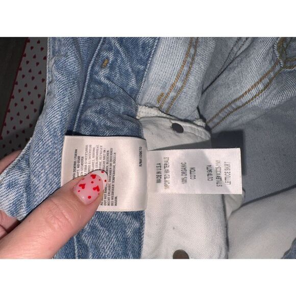 Agolde Lettuce Denim Mini Skirt Organic Cotton Womens Size 33 - Picture 8 of 11